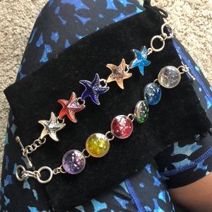 2 Charles Albert Silver Bracelets